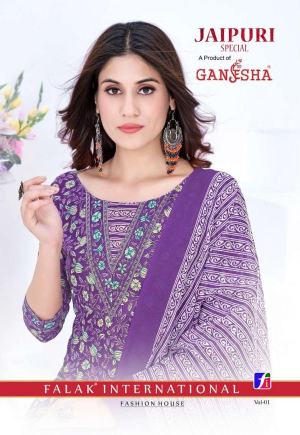 Ganesha Jaipuri Special Vol 1 Read Made Cotton Printed Dress Collection